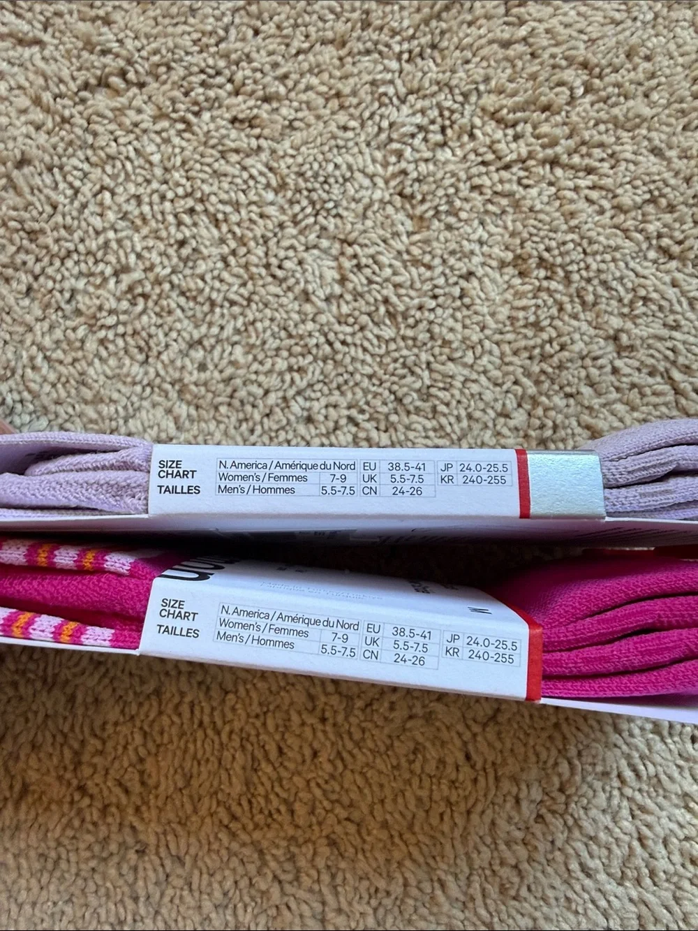 Lululemon Power Stride Unisex Crew Socks - 2-pack Pink & Magenta